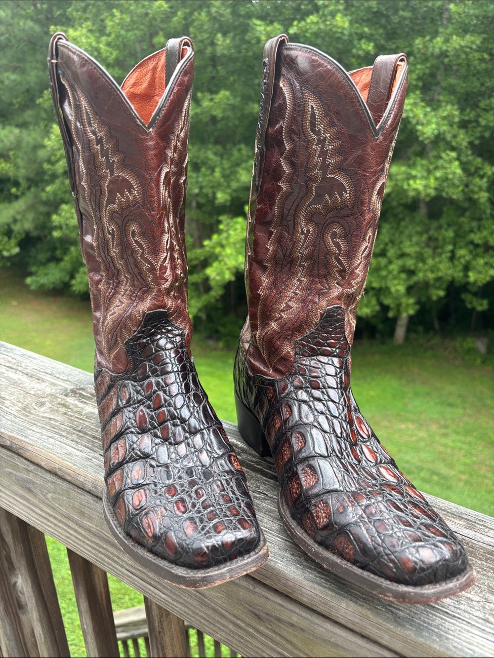 Dan Post Exotic Caiman boots bayou size 10.5 Cowboy western